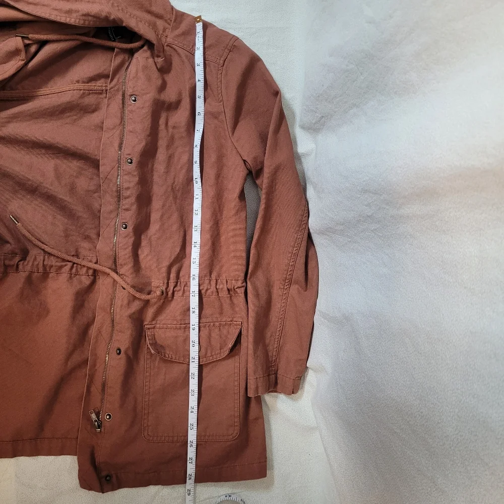Womens SM Military Safari Anorak Hooded Jacket Utility Casual Drawstring Coat